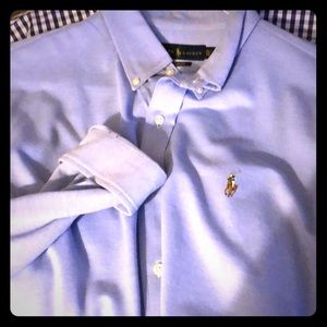 Polo knit oxford light blue